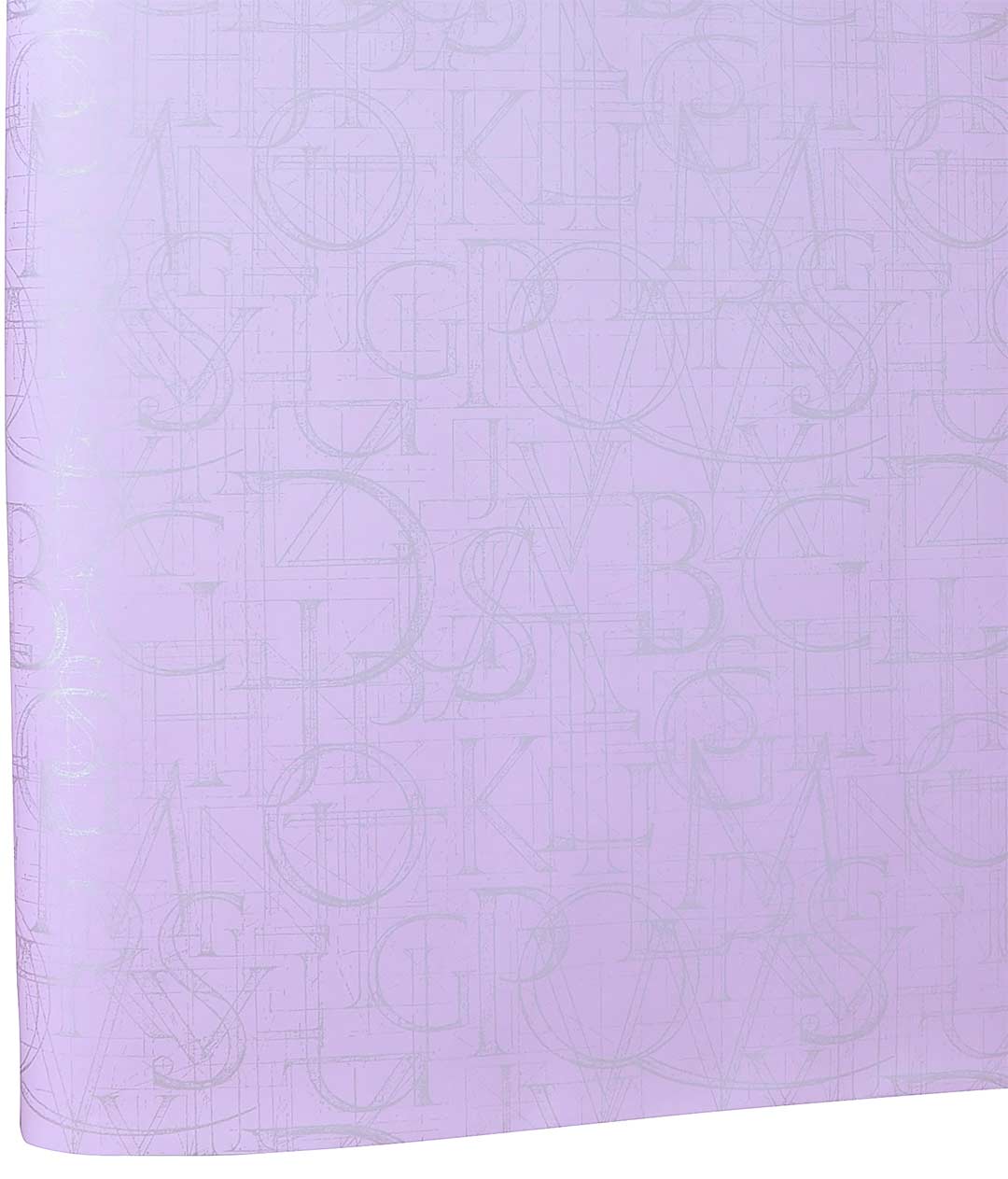 Изображение Бумага для цветов Multicolor Futura сиреневая с серебристыми буквами