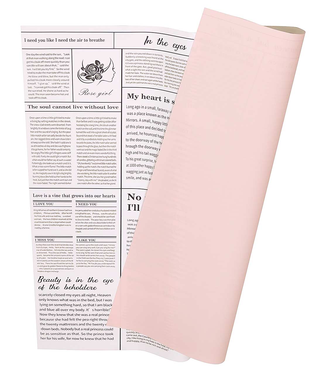 Изображение Плівка у листі для квітів рожева “Newslet” 20 шт.