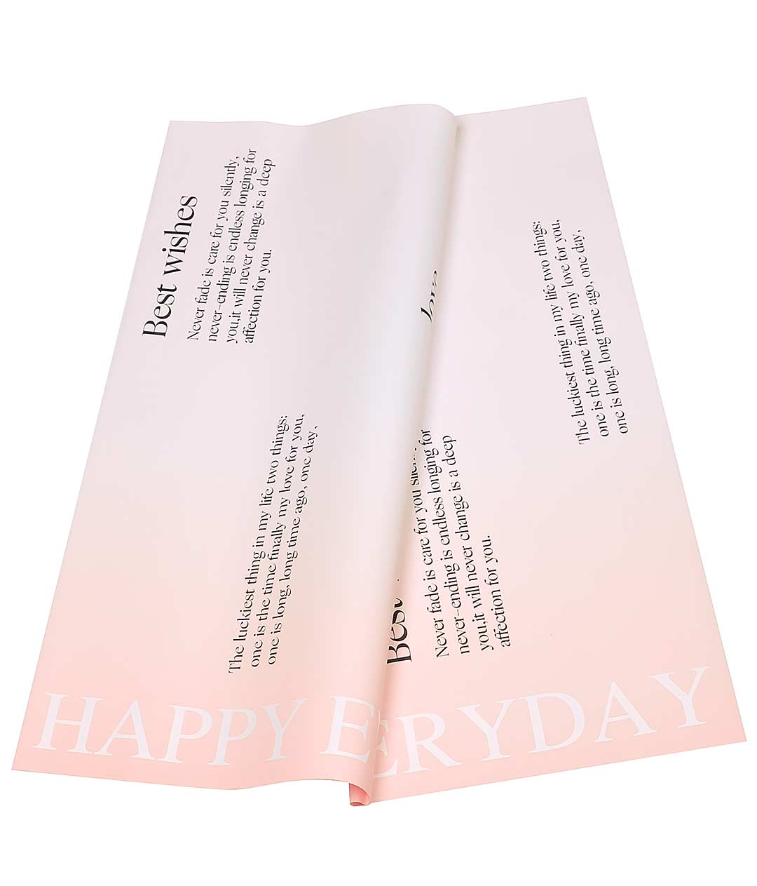 Изображение Пленка в листах для цветов розовая «Best wishes» 20 шт.