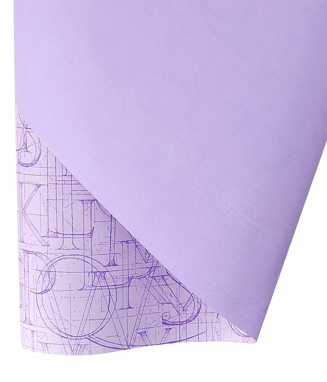 Изображение Бумага для цветов Multicolor Futura фиолетовая с синими буквами