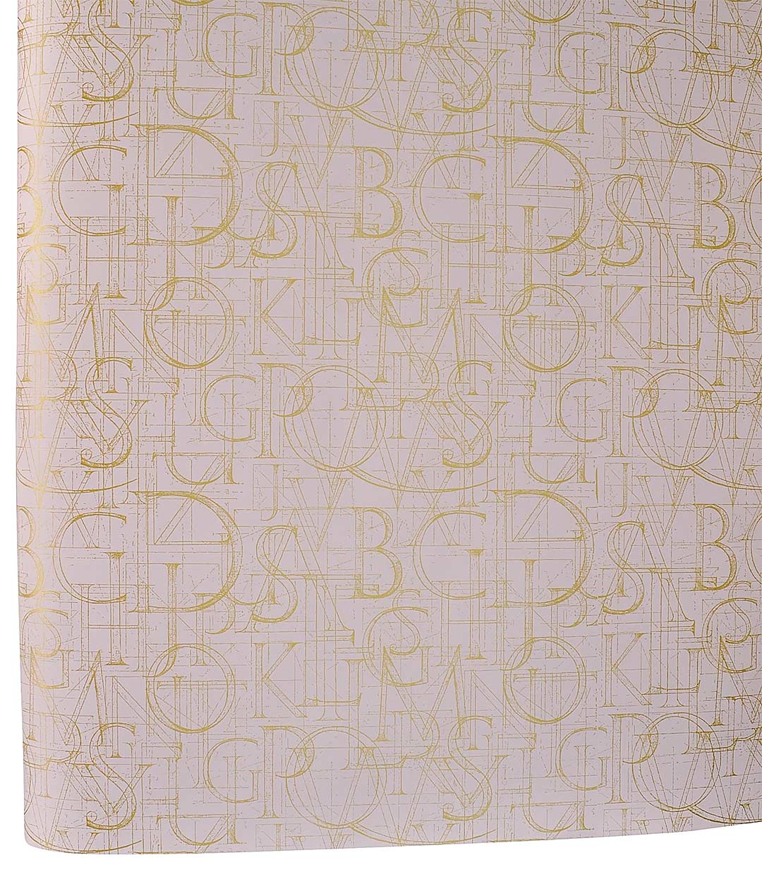 Изображение Бумага для цветов Multicolor Futura пудра с золотыми буквами