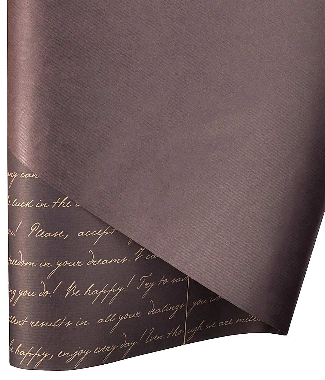 Изображение Бумага для цветов и подарков Multicolor Письмо Черная светло-коричневые буквы