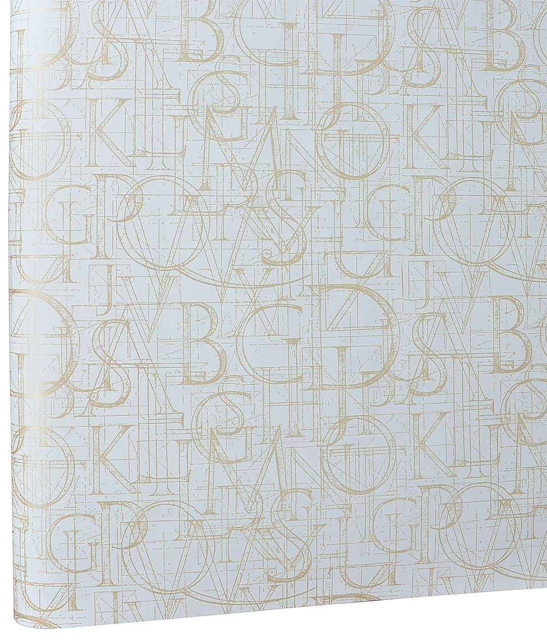 Изображение Папір для квітів Multicolor Futura білий із золотистими літерами