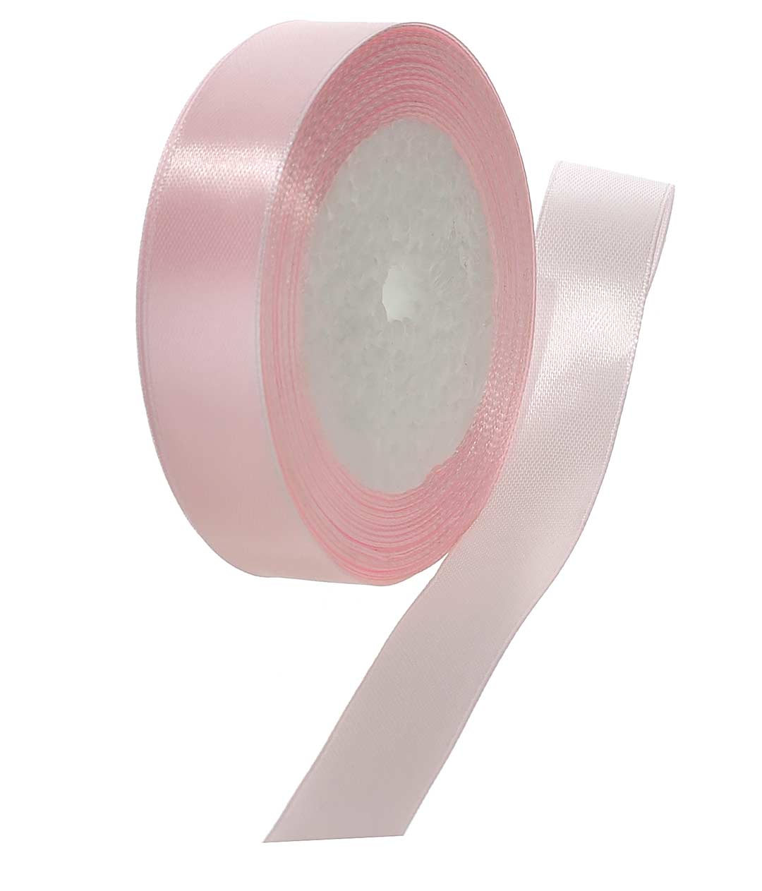 Изображение Атласная лента розовая светлая 20 мм А043
