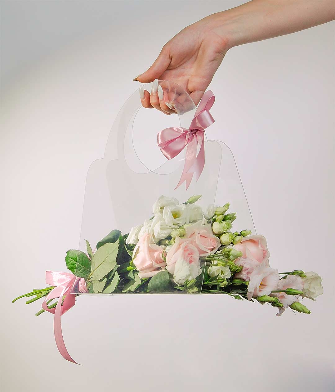 Изображение Прозрачная сумка для цветов без надписи