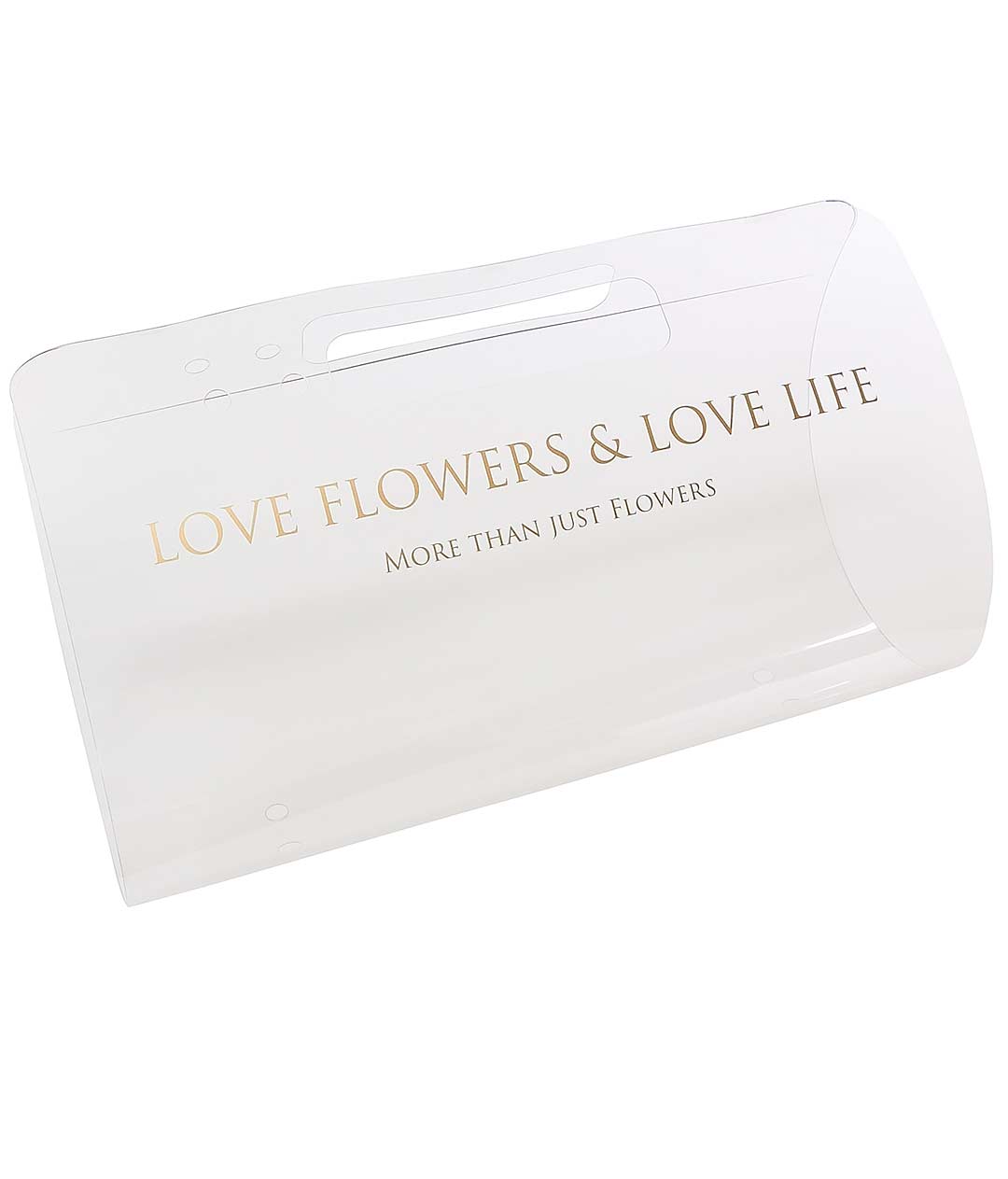 Изображение Прозрачная сумка для цветов Love Flowers золото 