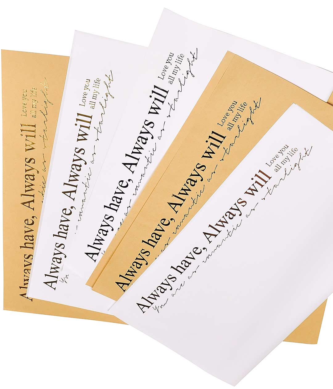 Изображение Пленка в листах для цветов белая «Always have...» черный шрифт 20 шт.