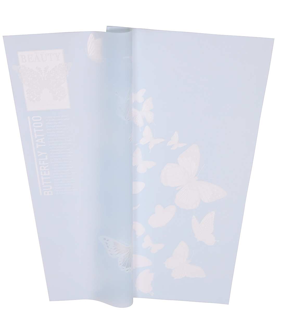 Изображение Плівка у листах для квітів блакитна 