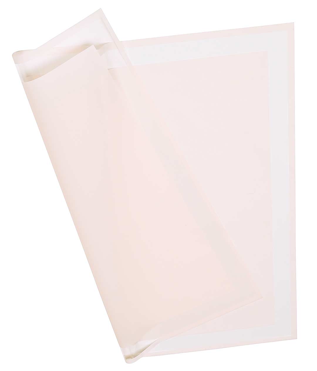Изображение Плёнка в листах для цветов розовая «Рамка прозрачная» 20 шт.
