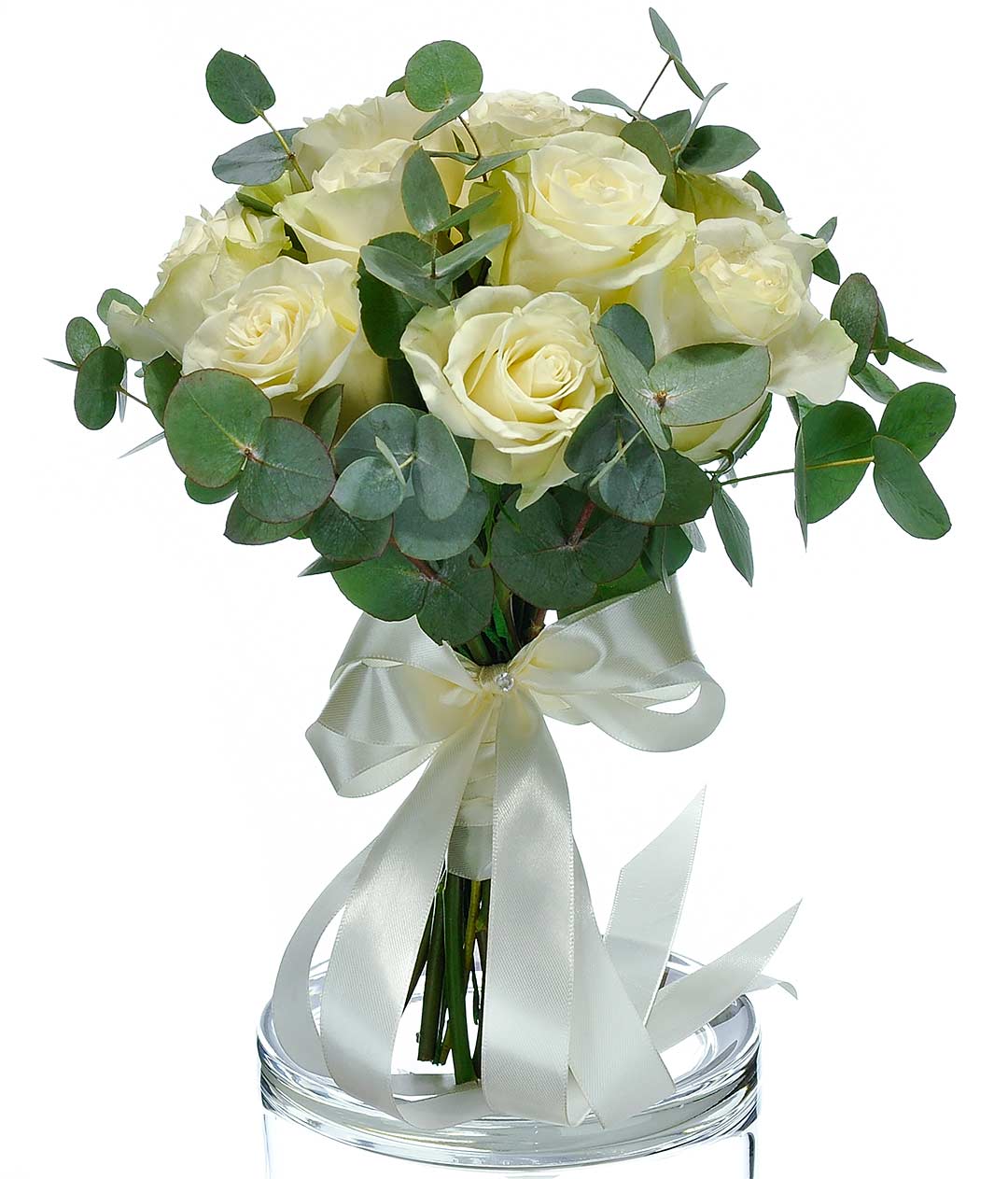 Изображение Букет троянд 11 шт. біла імпорт