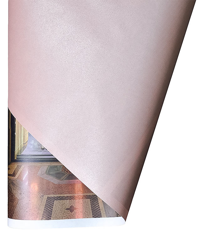 Изображение Бумага для упаковки цветов Prada Rome розовый перламутр