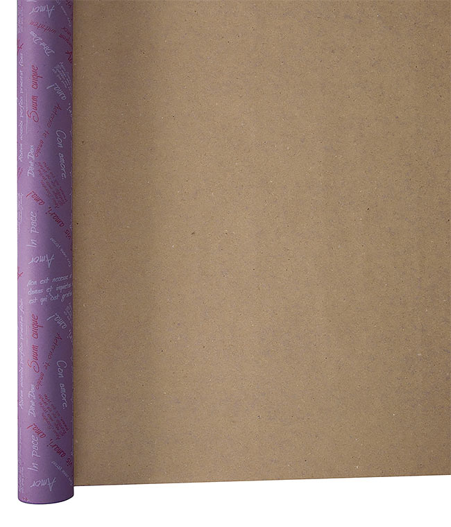 Изображение Бумага для цветов Шрифты фиолетовая DEKO