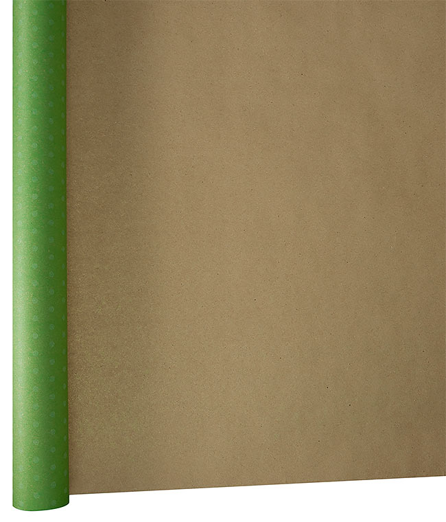 Изображение Бумага для цветов Горох зеленая горох белый DEKO