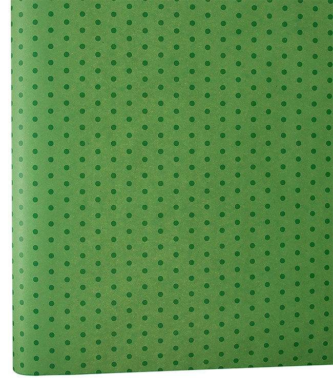 Изображение Бумага для цветов Горох зеленая горох зеленый DEKO