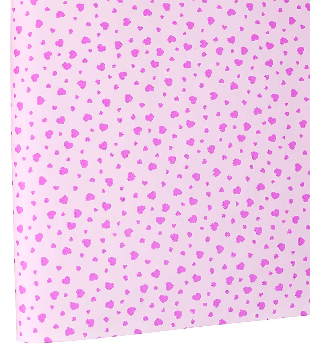 Изображение Бумага для цветов светло-розовая Сердечки мелкие розовые