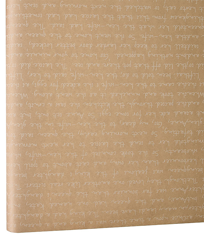 Изображение Бумага для цветов и подарков коричневая Письмо белое DEKO