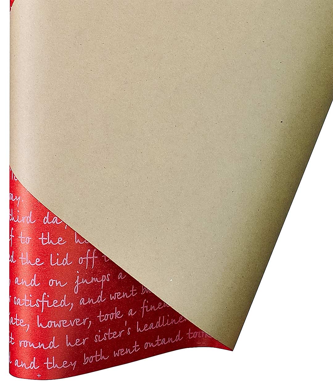 Изображение Бумага для упаковки цветов и подарков красная Письмо белое DEKO