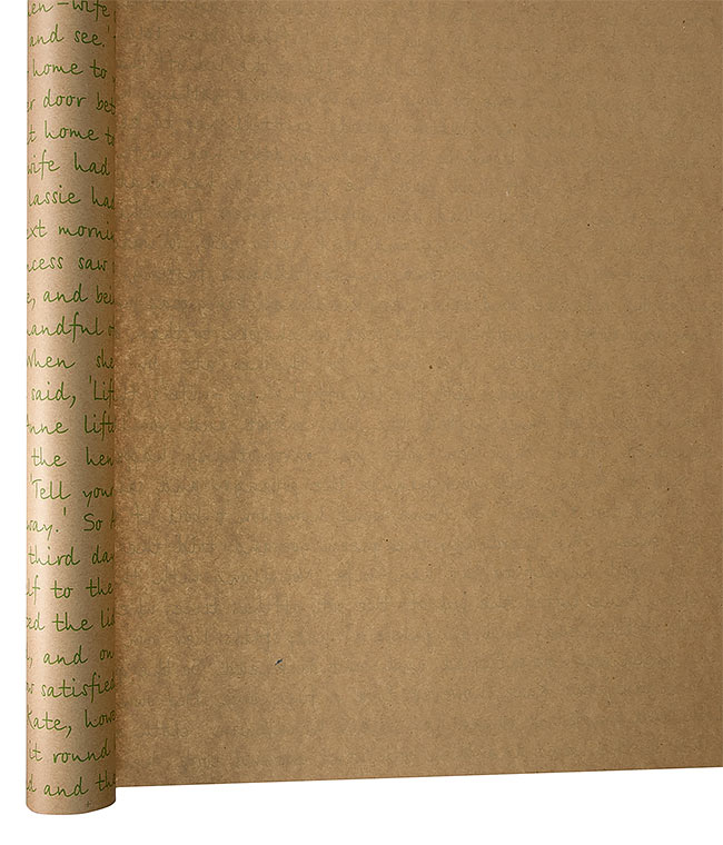 Изображение Бумага для цветов коричневая Письмо зеленое DEKO