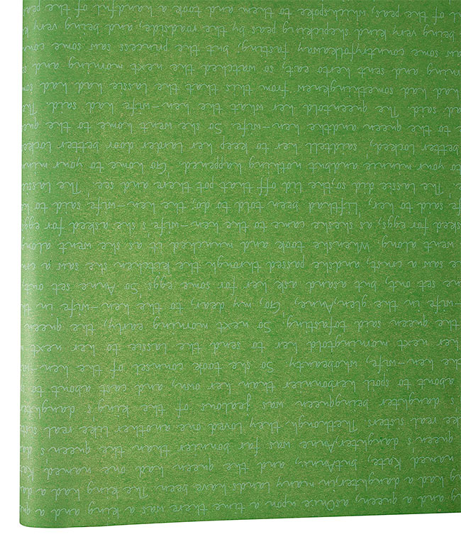 Изображение Бумага для цветов зеленая Письмо белое DEKO