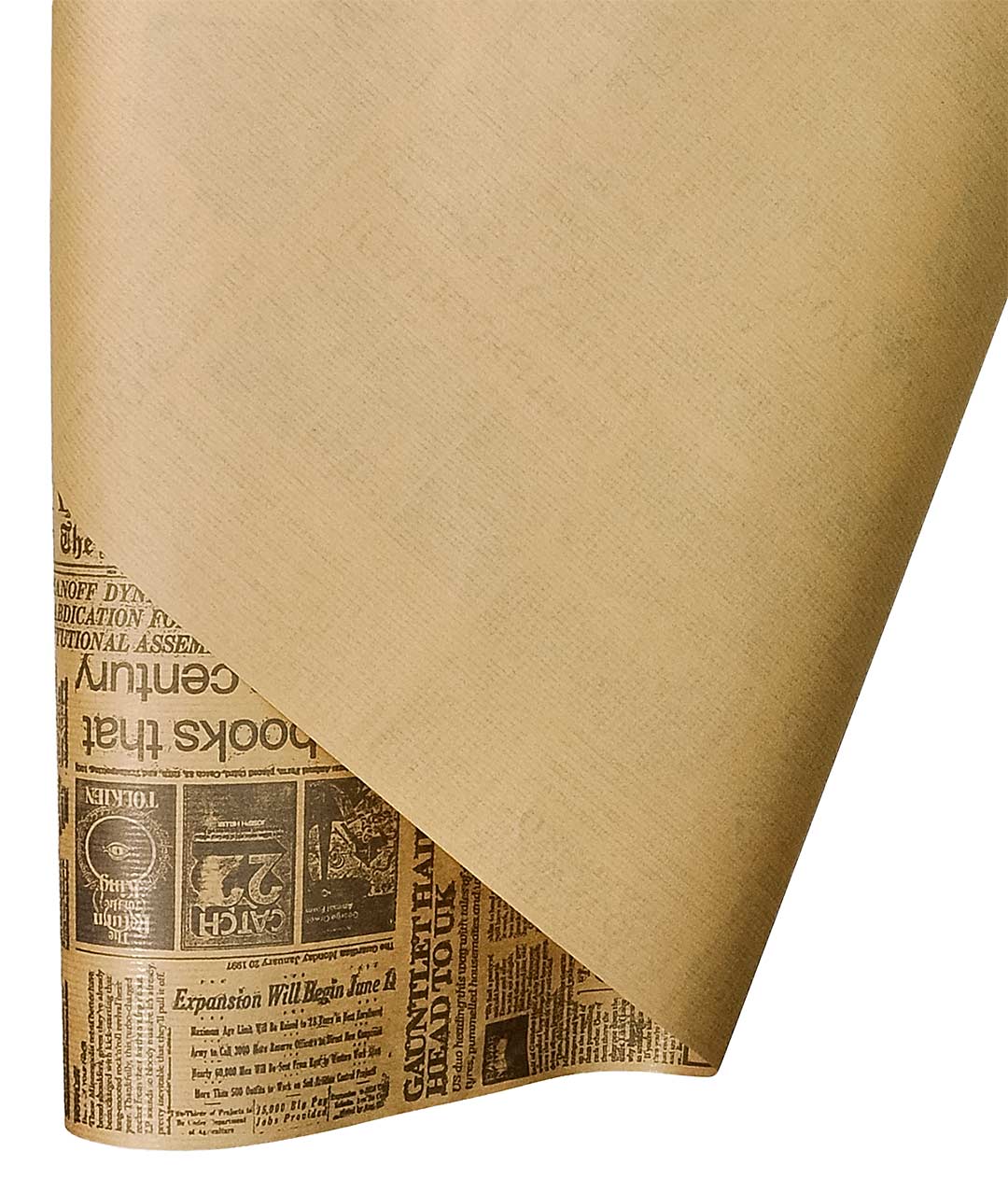 Изображение Бумага для упаковки цветов и подарков Газета Times черно-коричневая