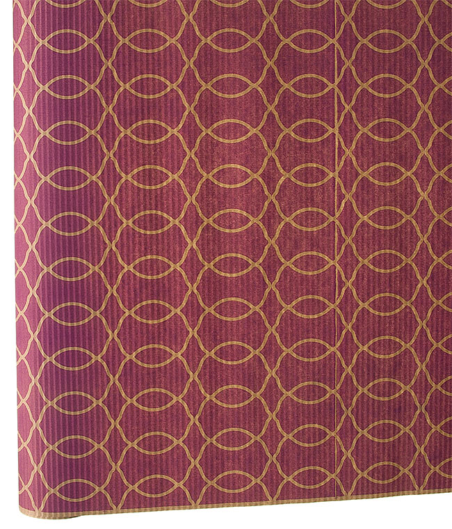 Изображение Бумага крафт для упаковки цветов и подарков пурпурная коричневый орнамент