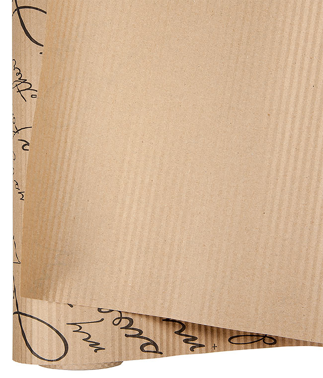 Изображение Бумага крафт коричневая с рисунком письмо №15