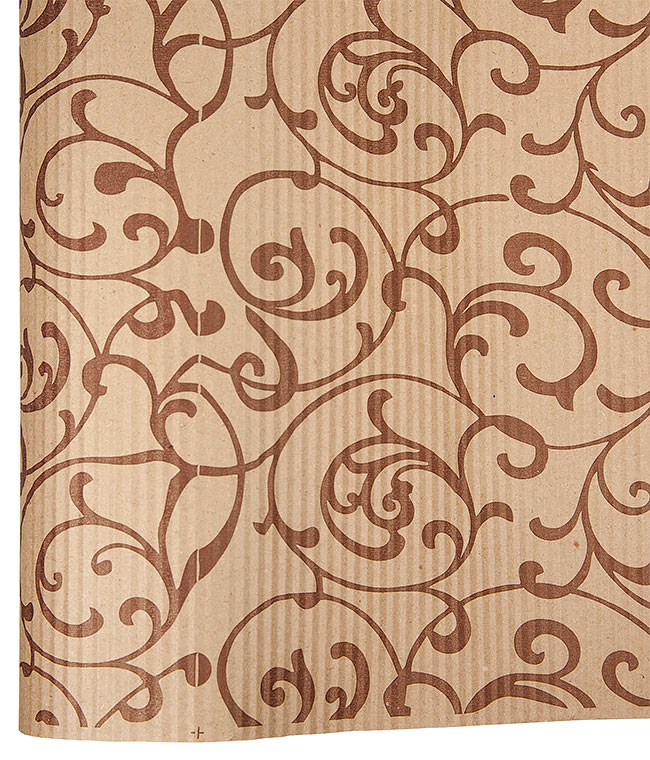 Изображение Бумага крафт коричневая с узором №23