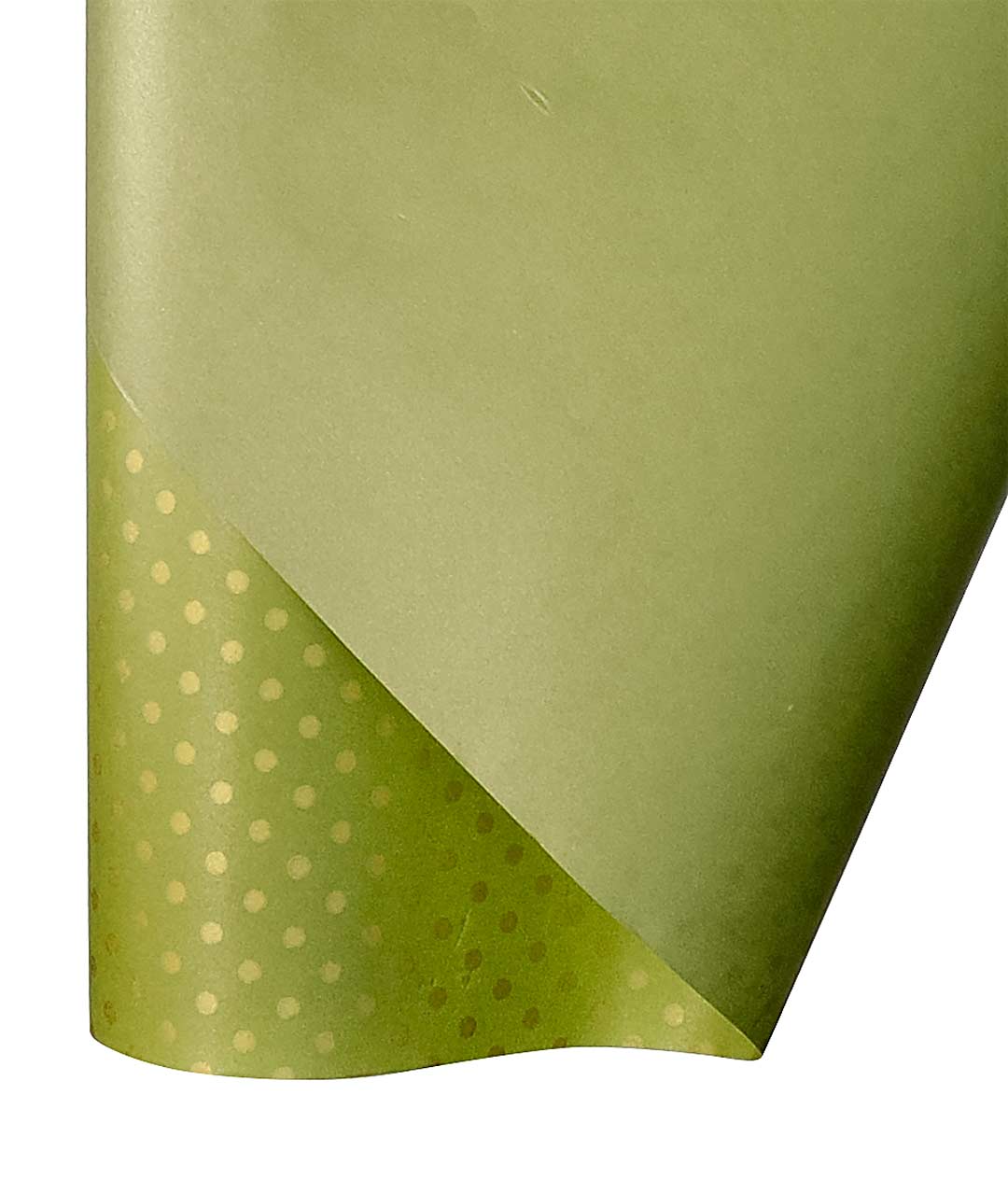 Изображение Бумага для упаковки цветов и подарков оливка Горох мелкий золото Multic