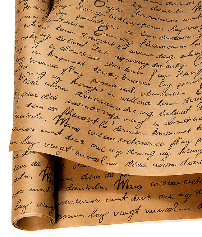 Изображение Бумага флористическая Французское Письмо черное