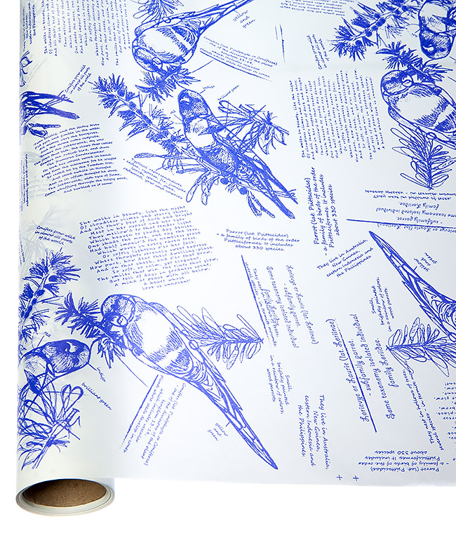Изображение Бумага для цветов Попугай фиолетовый