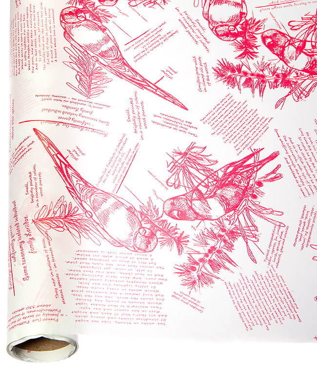 Изображение Бумага для цветов Попугай красный