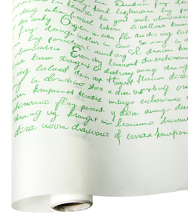 Изображение Бумага для цветов белая Письмо зеленое