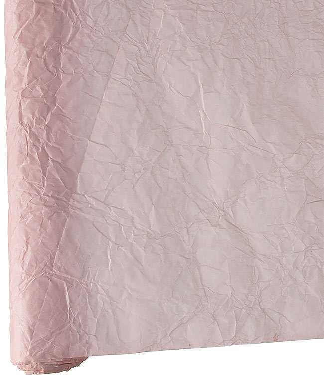 Изображение Бумага жатая для цветов и подарков бледно-розовая с серебристым напылением