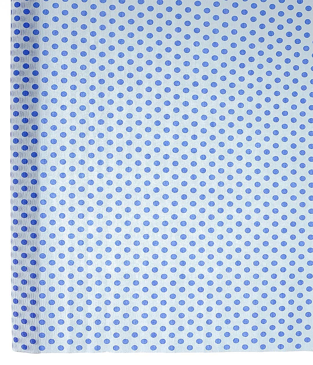 Изображение Креп папір білий  з синім горохом