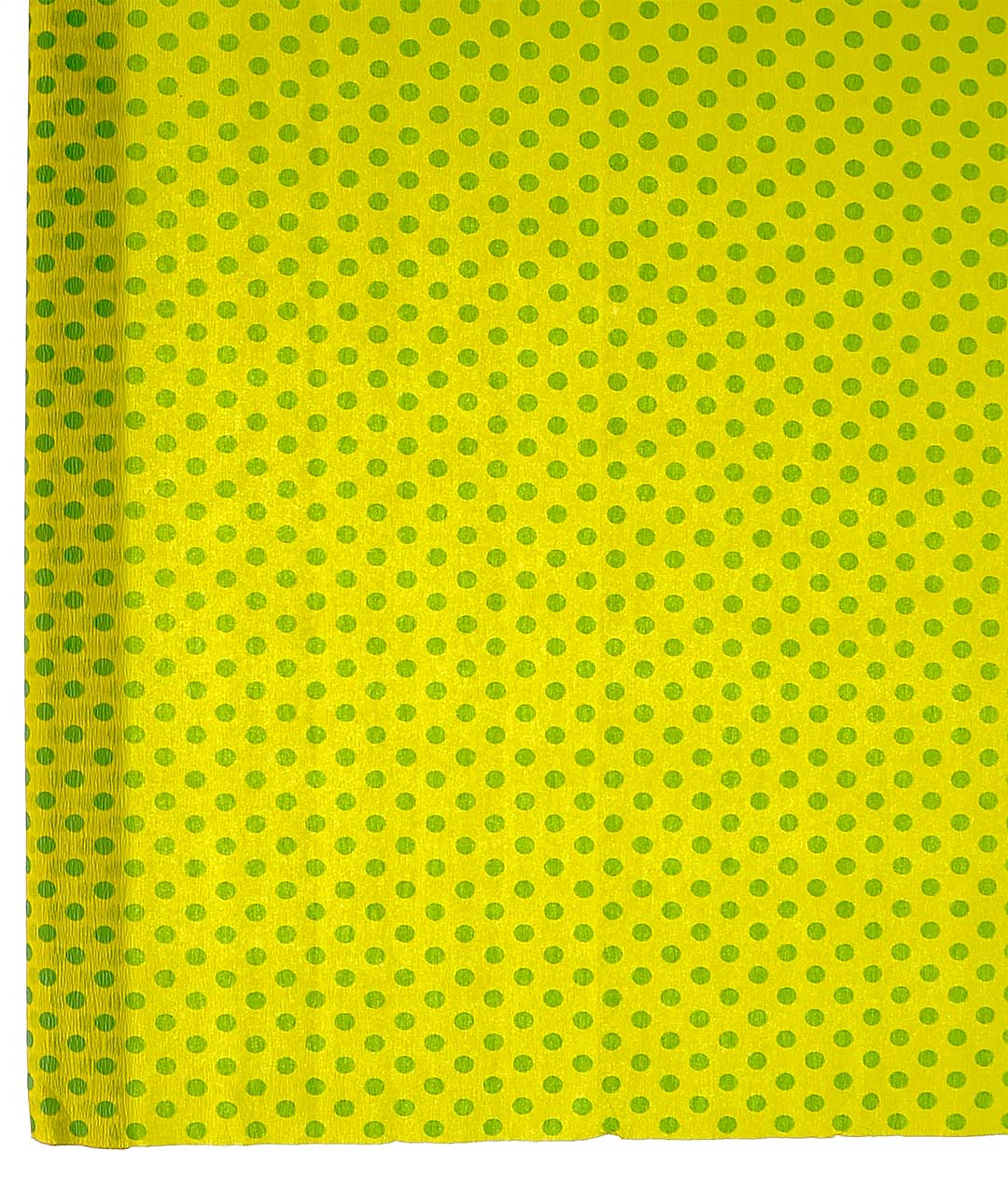 Изображение Креп бумага желтая +зеленый горох 