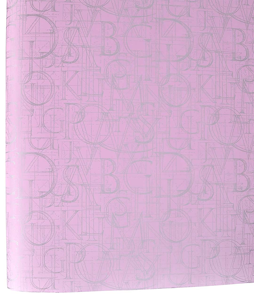 Изображение Папір для квітів Multicolor Futura рожевий зі срібними літерами