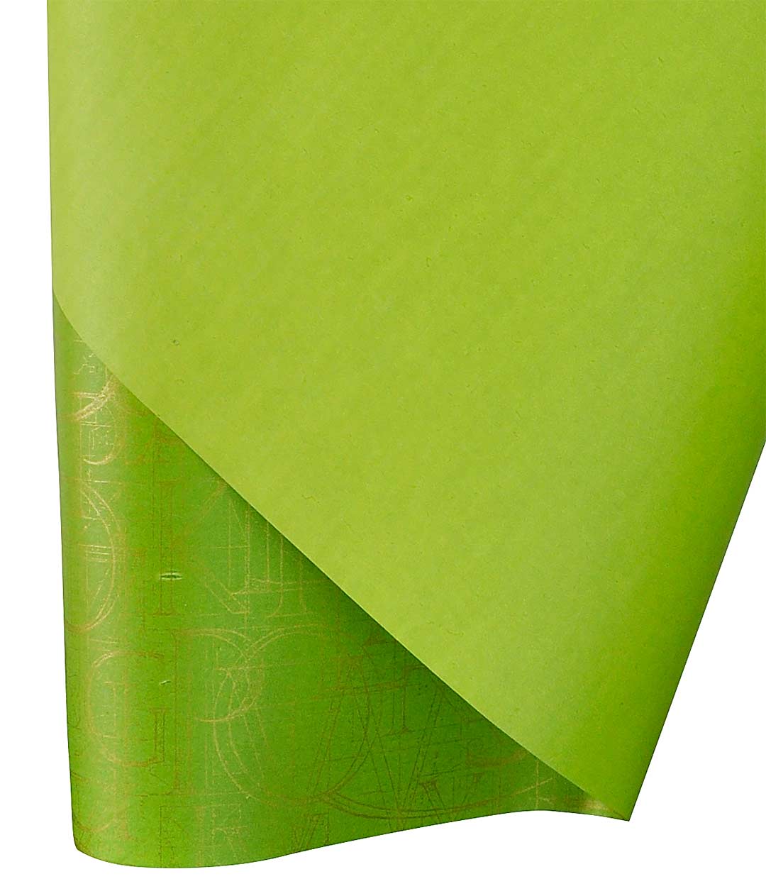 Изображение Папір для квітів Multicolor Futura зелений із золотистими літерами