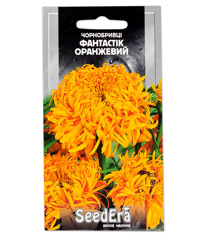 Изображение Семена цветов Бархатцы Фантастик оранжевые 