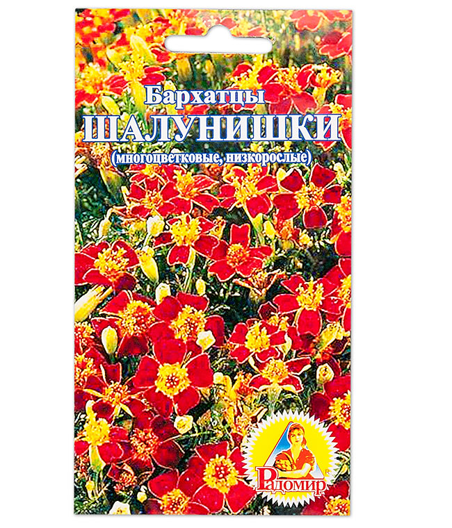 Изображение Семена цветов Бархатцы Шалунишки