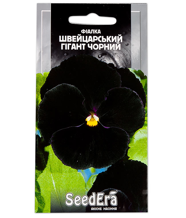 Изображение Семена цветов Фиалка Швейцарский гигант черный 