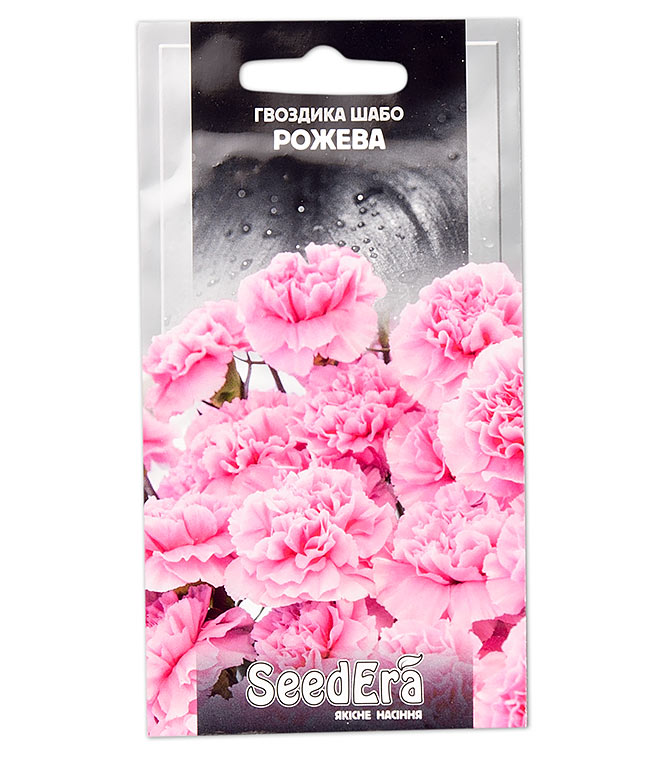Изображение Семена цветов Гвоздика Шабо Махрова розовая 