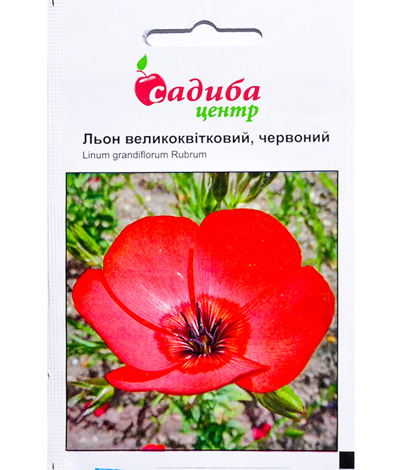 Изображение Семена цветов Лен крупноцветковый, красный