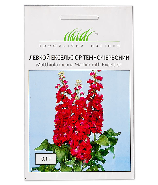 Изображение Семена цветов Маттиола (Левкой) Эксельсиор темно-красная