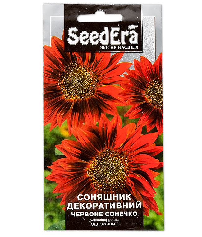 Изображение Семена цветов Подсолнечник декоративный Красное Солнышко