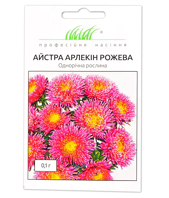Семена цветов Астра Арлекин розовая