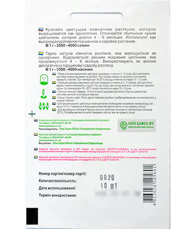 Семена цветов Цинерария цветущая Амиго