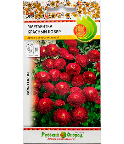 Семена цветов Маргаритка Красный ковёр