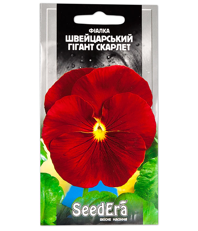 Изображение Семена цветов Виола Швейцарский гигант Скарлет
