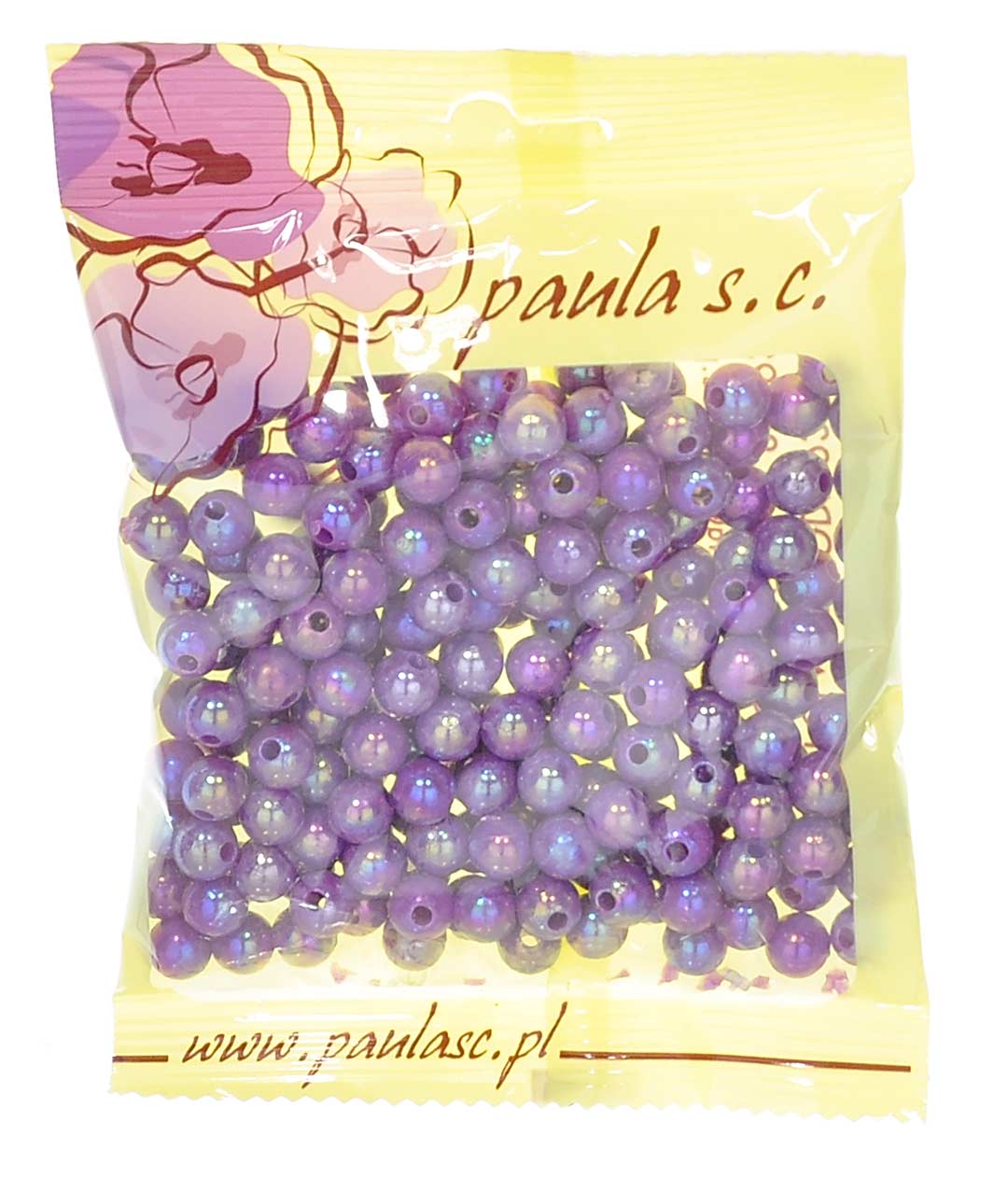 Изображение Флористические бусины фиолетовые №8