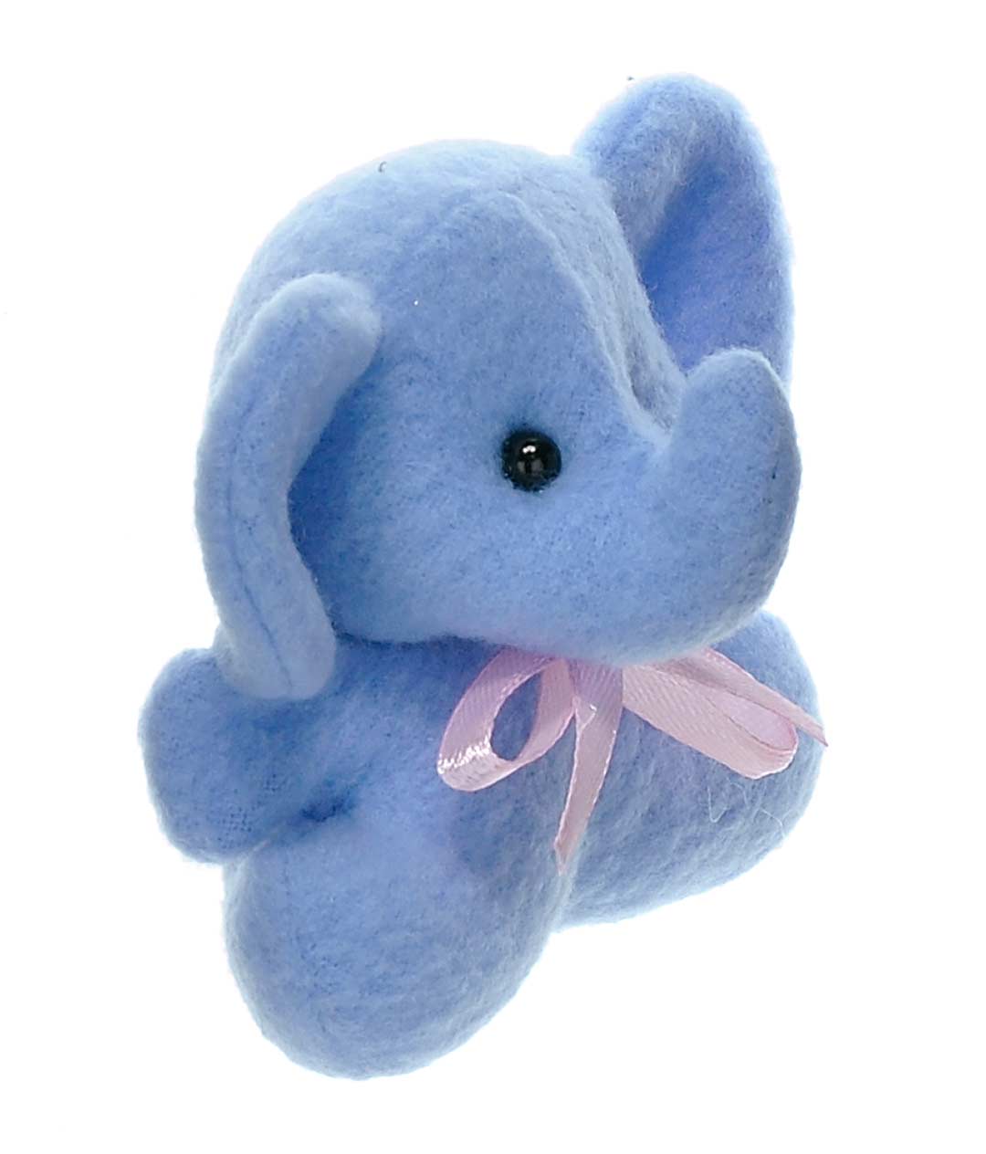 Изображение М'яка іграшка для букетів Міні Слонік блакитний 10см